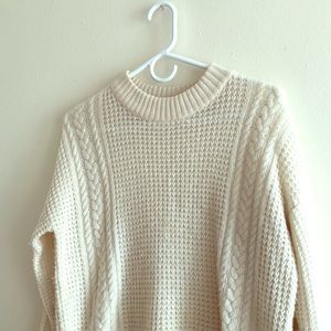 Cream oversized sweater from Muji, size XS
